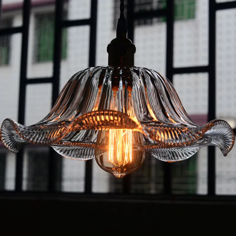 Винтажная стеклянная лампа MLZAOSN для ресторана кафе подвесной светильник с
