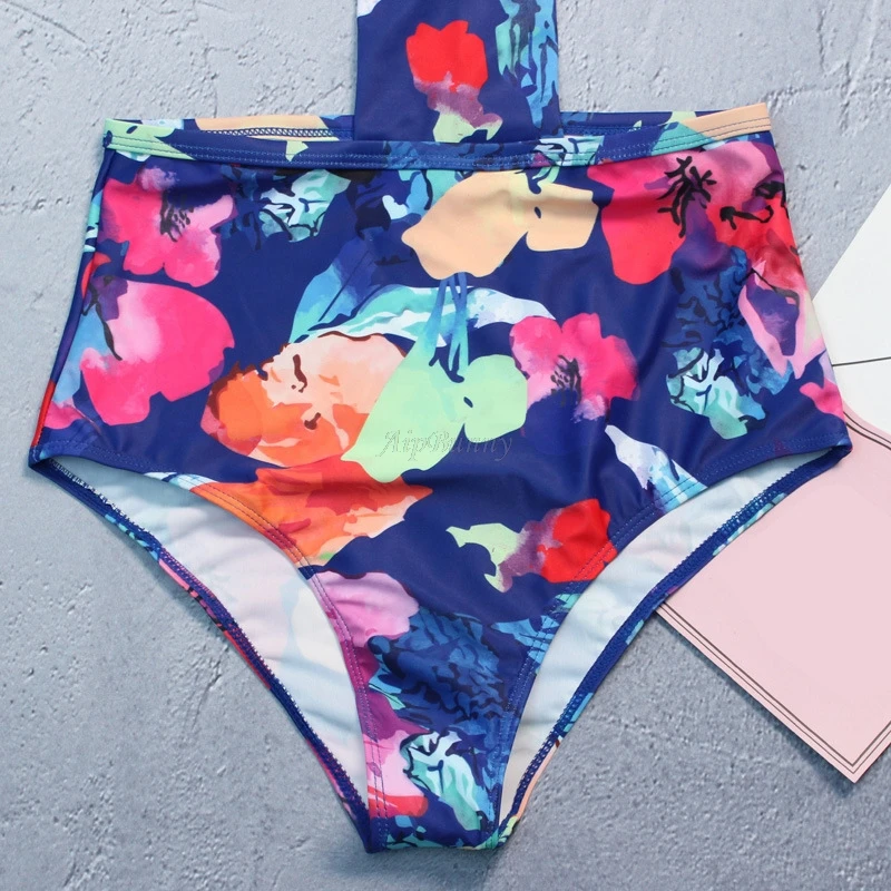 Aipbunny Waisted Flower Swimsuit maillot Bikinis Swimwear femme de One-piece Sexy 2018 Suit Women bain falbala High | Спорт и