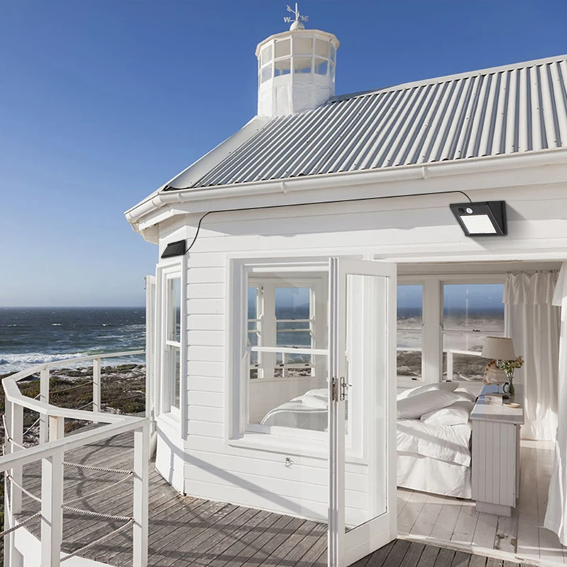 Светодиодный Солнечный свет лампы уличного освещения PIR Сенсор солнечной