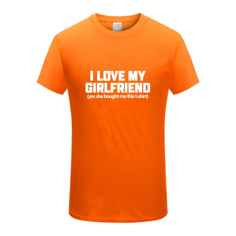 La maxpa I Love My Girlfriend Футболки Для мужчин Творческий Дизайн летние футболки