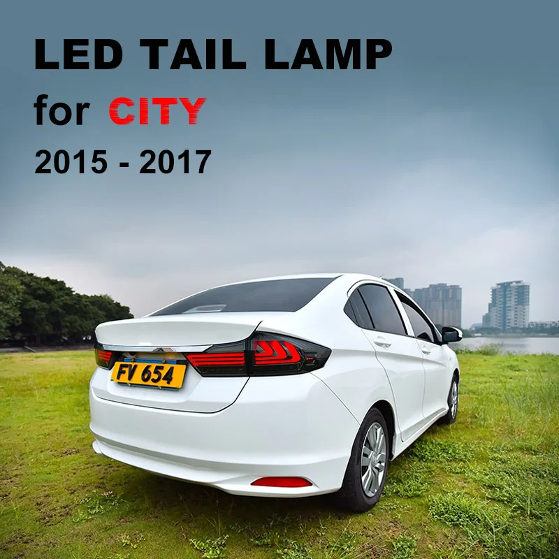Светодиодный задний фонарь для Honda City левый и правый боковой светодиодный задний свет, обратный световой сигнал поворота