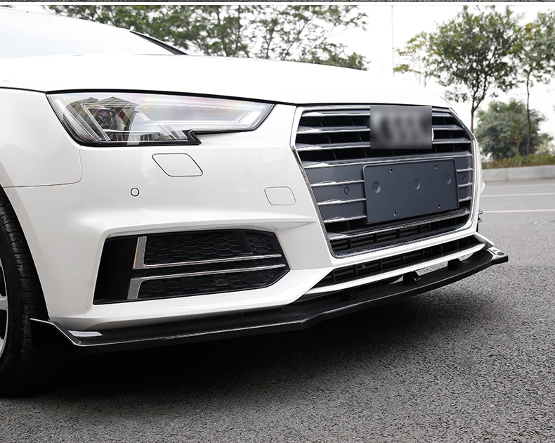 Карбоновая передняя губа для Audi A4 S4 B8.5(2013-) Facelifed Z стиль углеродного волокна/FRP переднего бампера губ(только подходит S4 бампер) Комплект кузова
