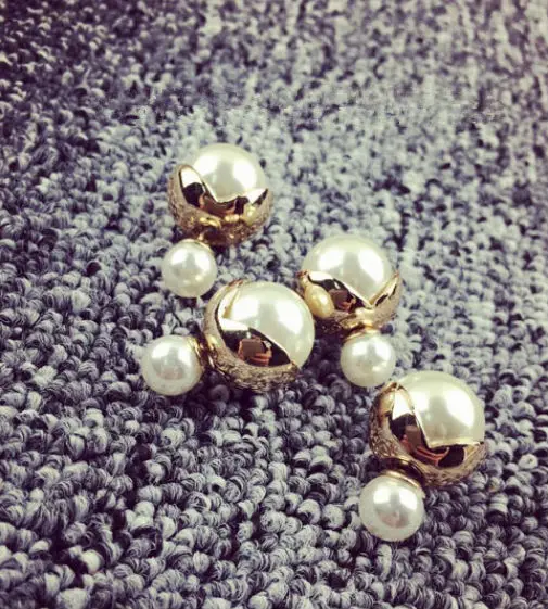 Женские серьги гвоздики с искусственным жемчугом золотого цвета|fashion stud earrings|stud