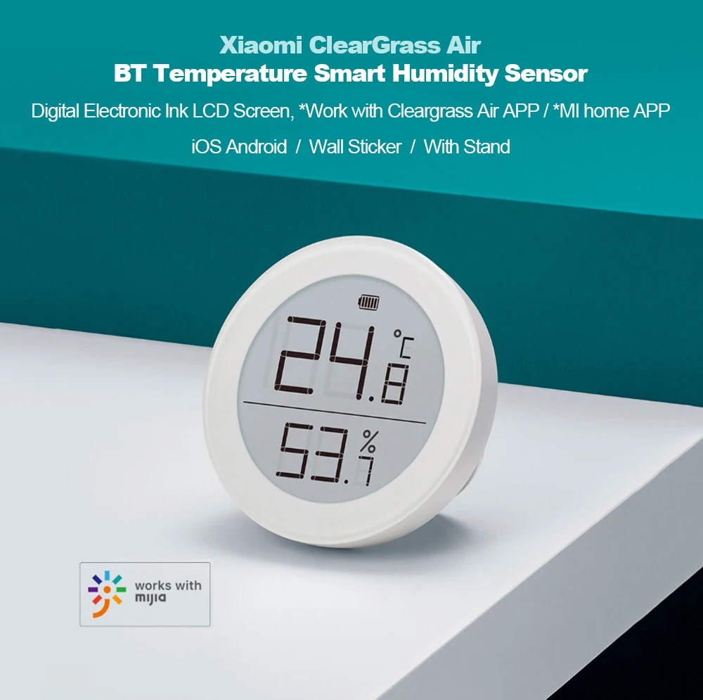 Xiaomi ClearGrass Air QingPing BT температурный умный датчик влажности ЖК-дисплей Электронный чернильный экран цифровой термометр измеритель влажности