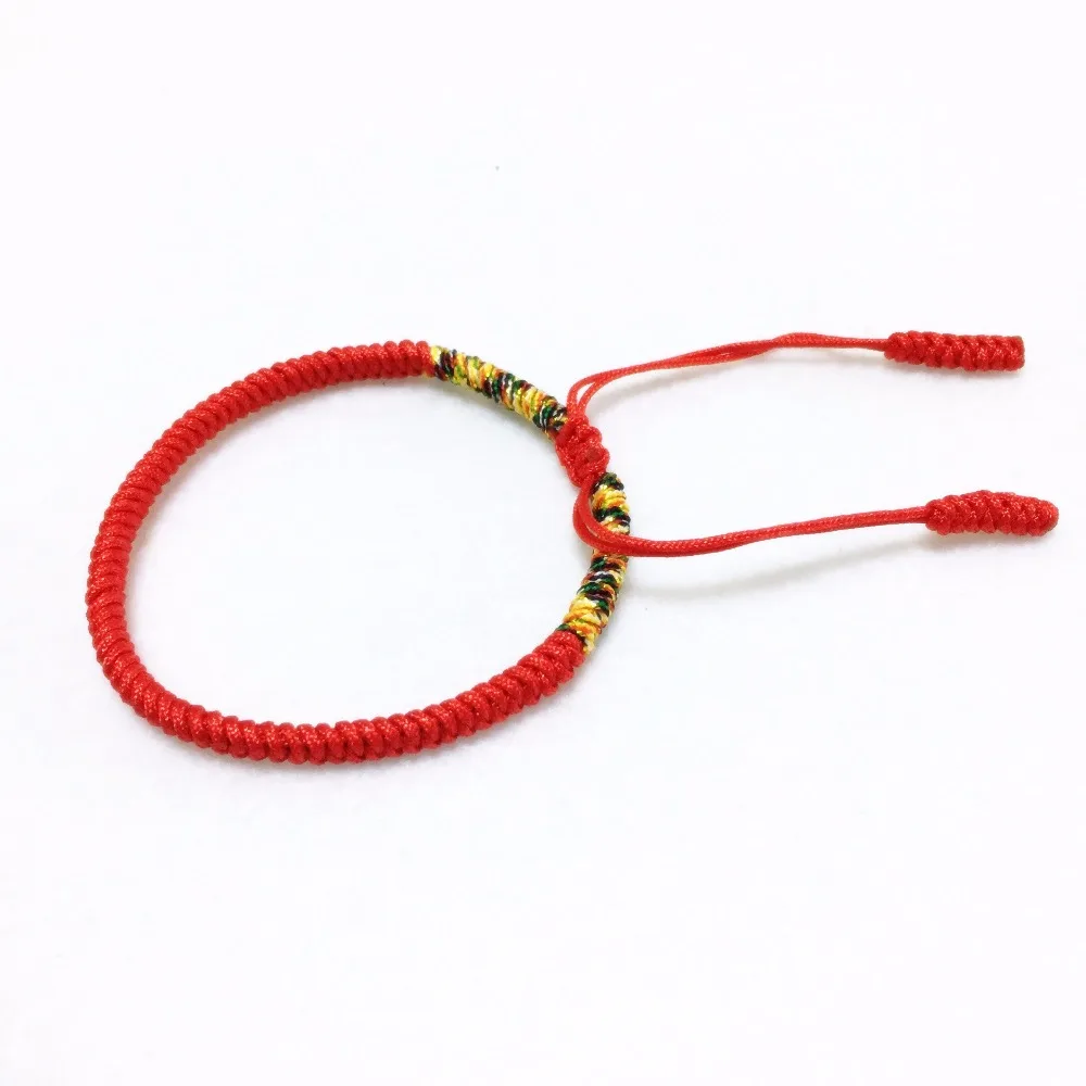 Многоцветный Регулируемый Тибетский буддистский браслет для пар женский и