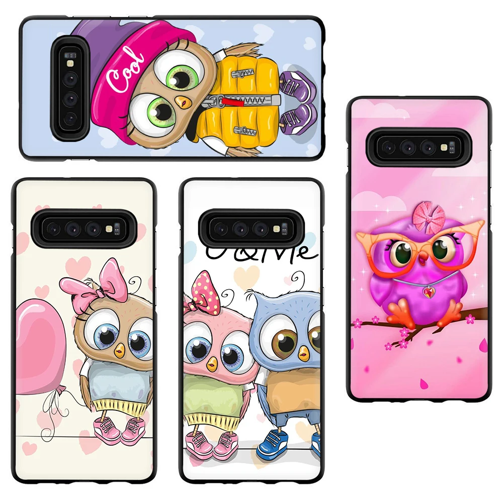 Силиконовый чехол для телефона с милой совой Galaxy S6 S7 Edge S8 S9 S10 Plus S10e Note 8 9 J6 A6 A8 A9
