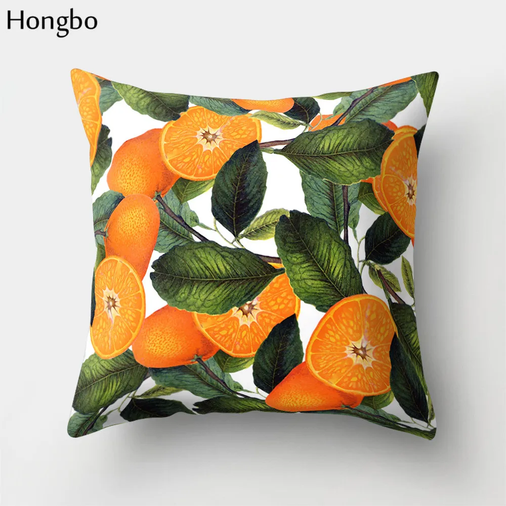 Hongbo 1 шт. Тропический Лес Дождь зеленые листья Подушка Чехол Наволочка для