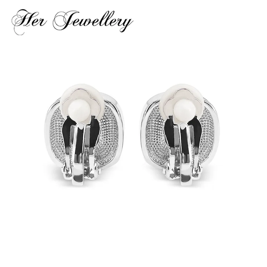 Ее ювелирные изделия Роскошные небесно-голубые серьги с кристаллами клип для