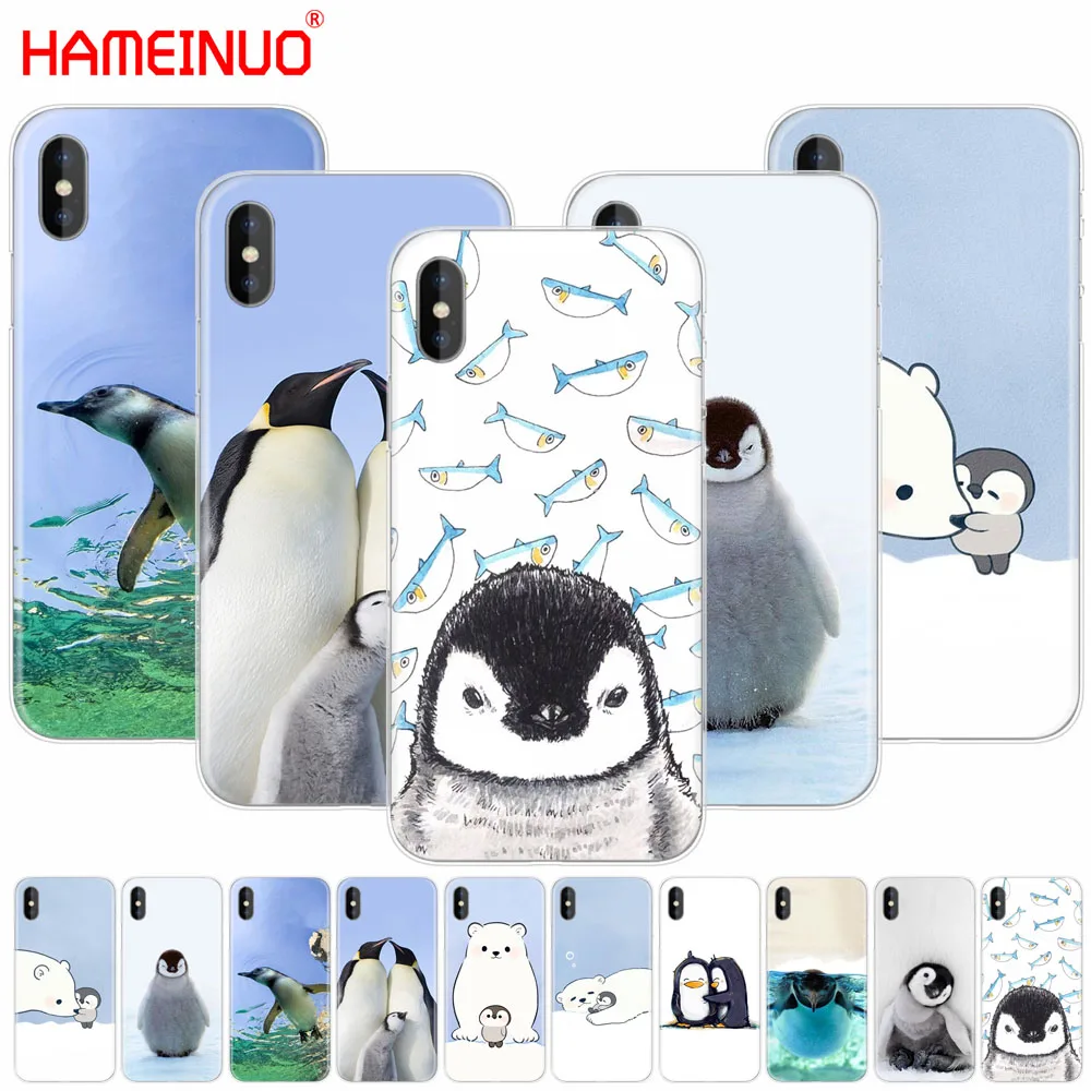 HAMEINUO милый чехол для сотового телефона с пингвином и белым медведем iphone X 8 7 6 4
