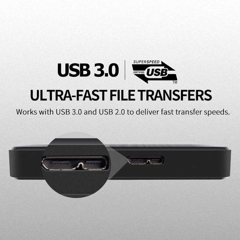 Кесу 1 ТБ USB 3,0 2," внешний жесткий диск HDD 2 ТБ 500g высокого диско для внешних HDD usb запоминающее устройство usb флэш-накопитель 500 Гб 250 г