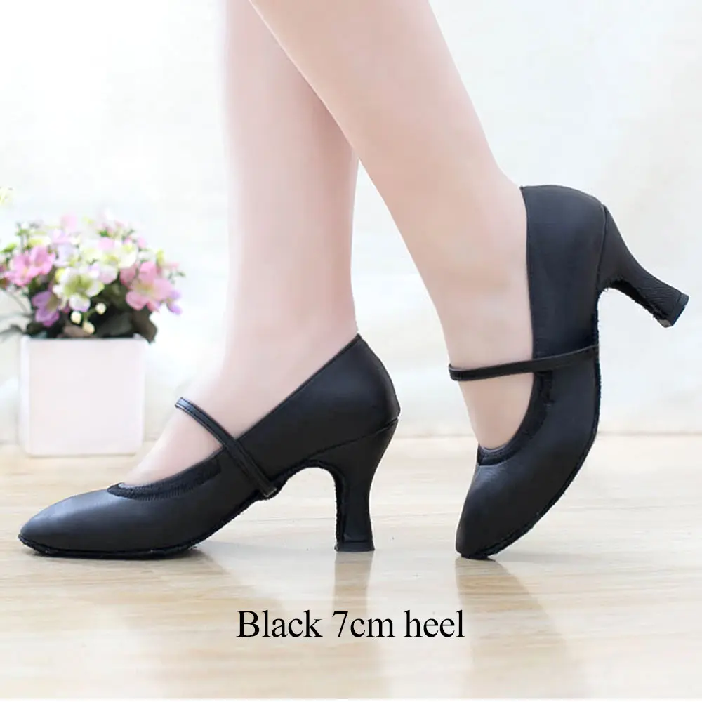 Black 5cm heel Обувь для латинских танцев для женщин, женская танцевальная обувь для сальсы, танцевальная обувь для танго, Современный Джаз, обувь для танцев, Каблук 5/7 см, женская обувь, 41 - Цвет: Black 5cm heel
