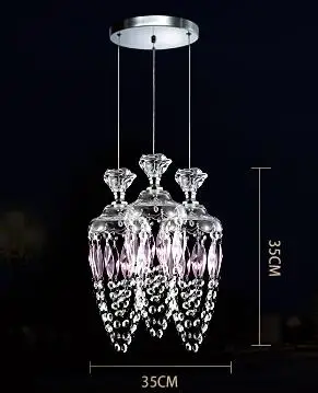 Кухонная Одиночная Подвесная лампа Хрустальная для столовой led бар подвесные