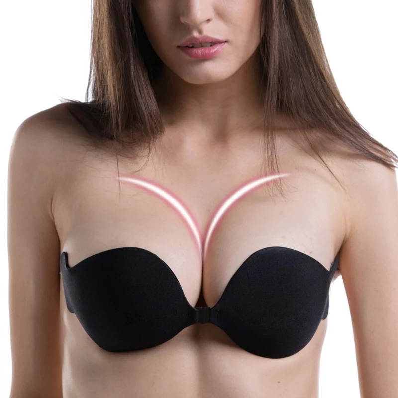 Женские клейкие Бесшовные бюстгальтеры невидимые Силиконовые пуш ап