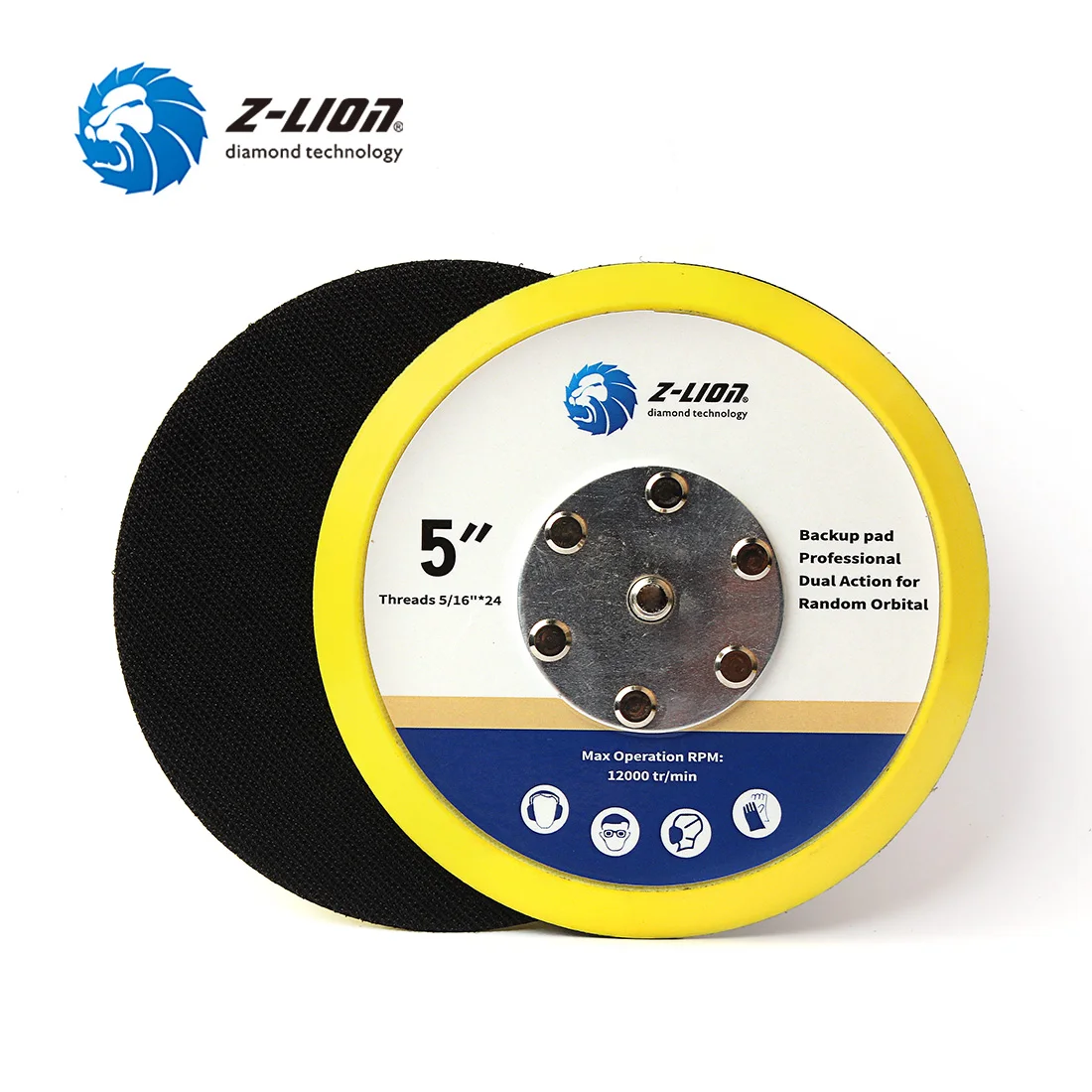 Z-LION, 2 шт., опорные накладки, 5/16 дюйма, 24 T, для полировки автомобиля, двойного действия, полировальная машина, опорная пластина на липучке, 3 дюйма, 4 дюйма, 5 дюймов, полировка