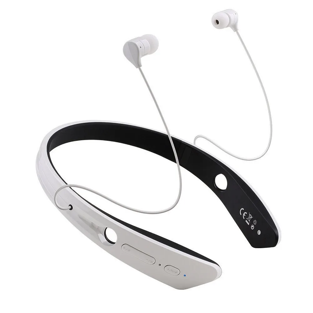 Беспроводные Bluetooth стерео наушники A2DP спортивные с кольцевым воротником