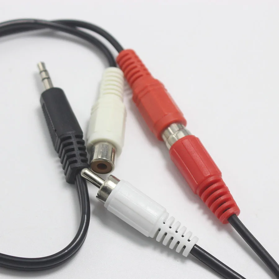 1 шт. 3 5 мм штекер в AV Белый Красный RCA гнездо стерео Музыка Аудио кабель шнур AUX для