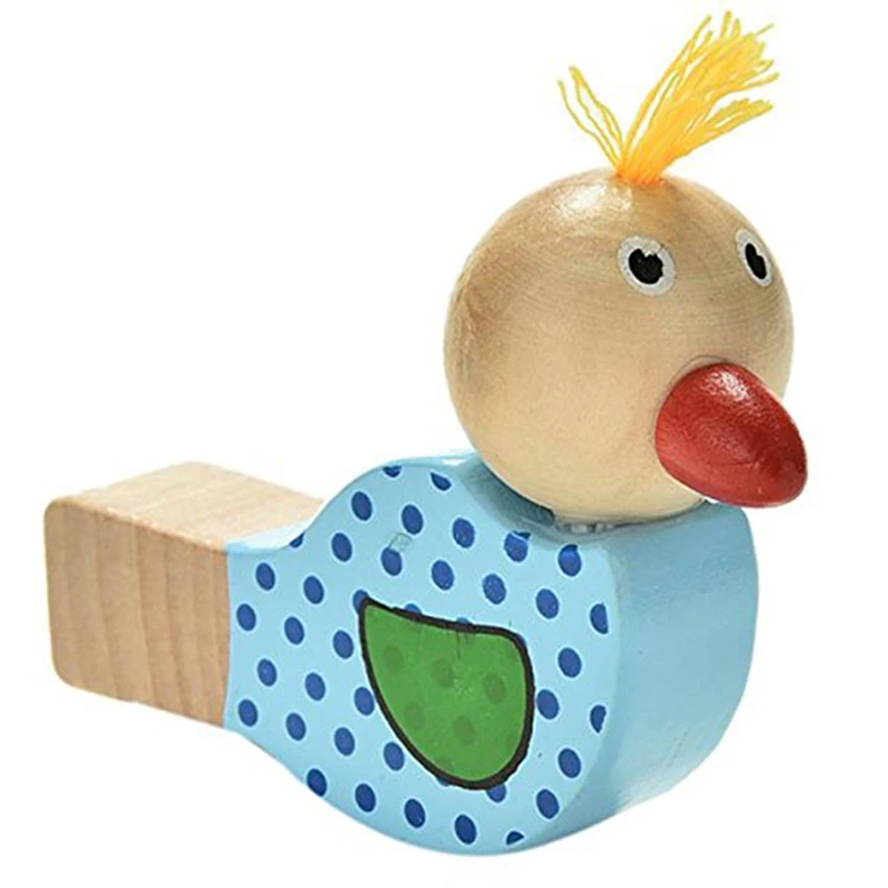 

Cartoon Bird Whistle Musical Instruments Toy Baby Jewelry Pendant Wooden Musical Toys Early Learning Educational Toys