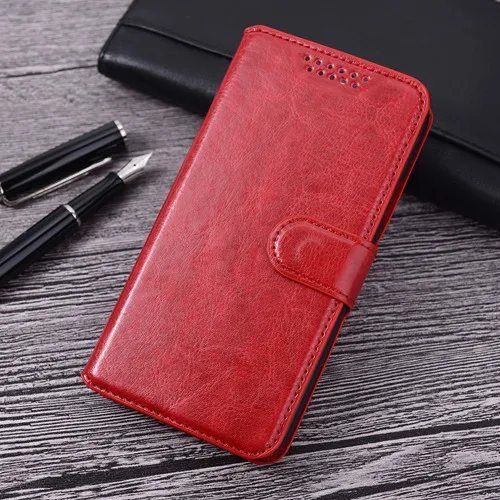 Red Роскошный чехол с откидной крышкой для sony e Xperia E5 F3313 F3311 Кожа Оригинальная задняя крышка для карт чехол-портмоне с держателем для карт чехол-кобура для мобильного телефона Coque - Цвет: Red