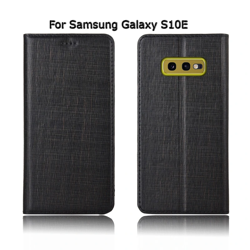 Обувь из натуральной кожи ручной работы на заказ флип чехол для samsung Galaxy S10 плюс S10e Lite подставка чехол на магните для телефона сумка