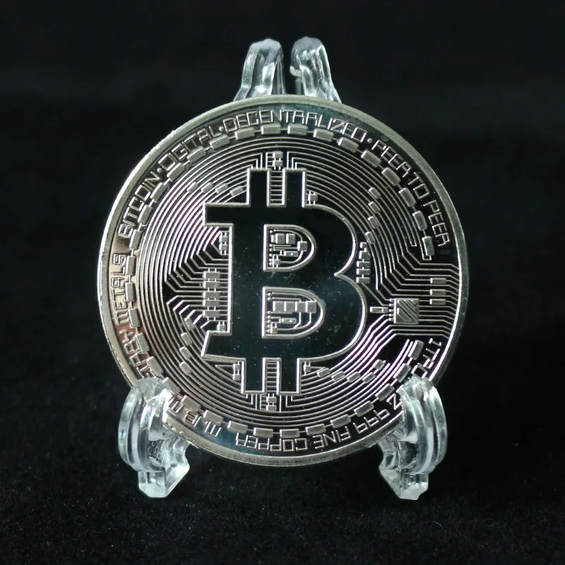 1 шт. Посеребренная монета Биткоин Коллекционная BTC монеты искусство для
