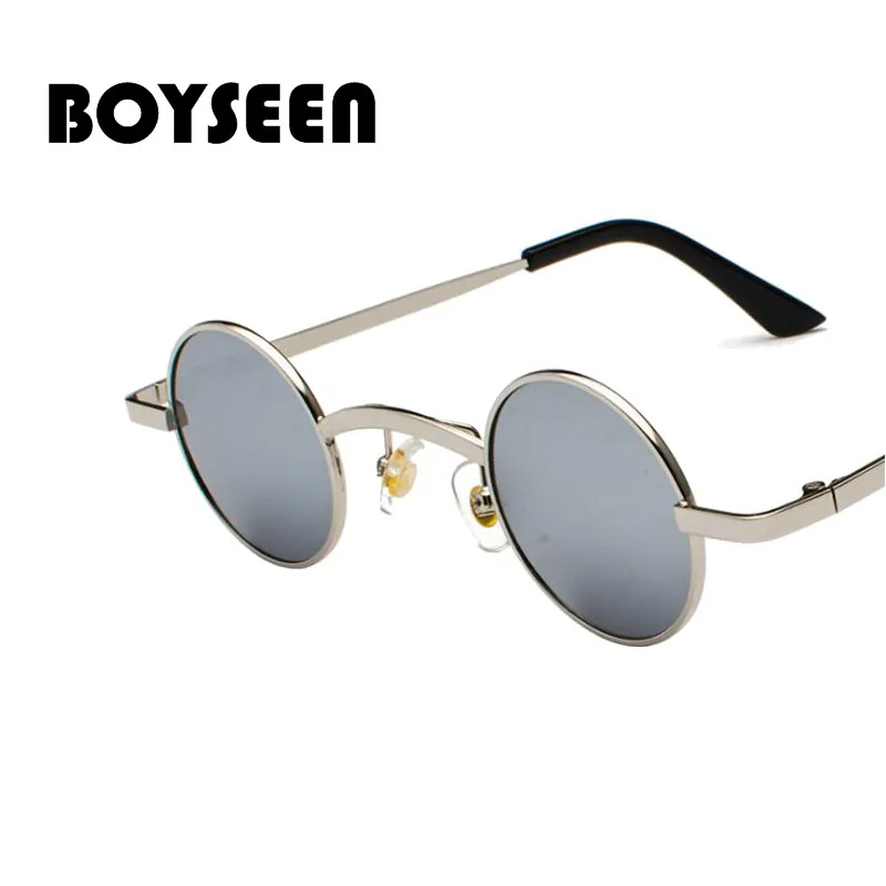 Женские маленькие круглые солнцезащитные очки BOYSEEN винтажные брендовые