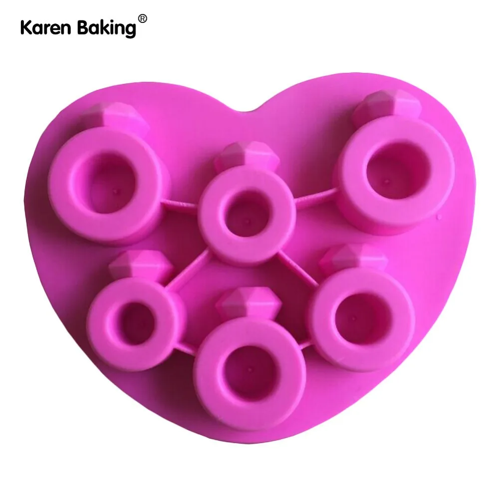 Сердце Тип любовь ледяное Кольцо Плесень Маффин сладкие конфеты желе ледяной куб