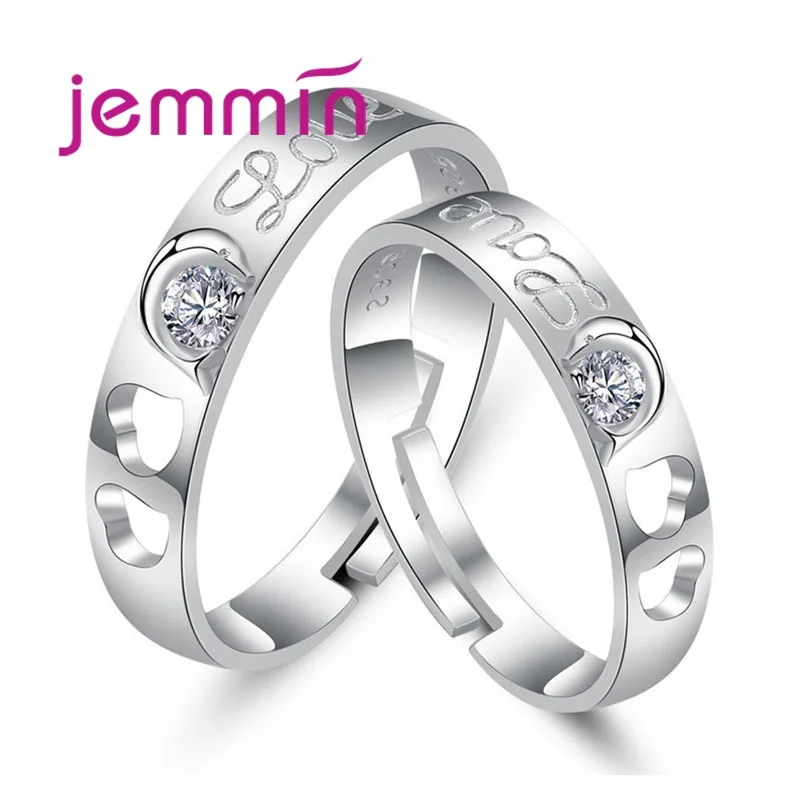 

Newest Wedding Ring Sets For Couple Lovers Genuine 925 Sterling Silver Rings Latest Fashion Jewelry Adjustable Finger Rings