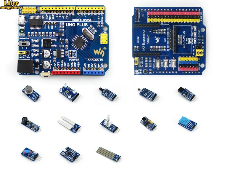 AVR плата UNO PLUS Встроенная MCU ATMEGA328P-AU совместима с R3 Комплект платы + IO