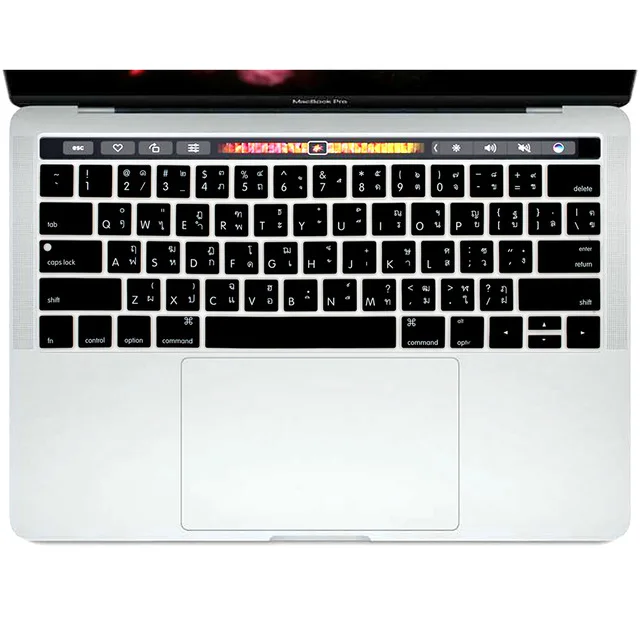 Таиланд Тайский язык клавиатура кожа силиконовый чехол протектор для Macbook Pro 13 15 с
