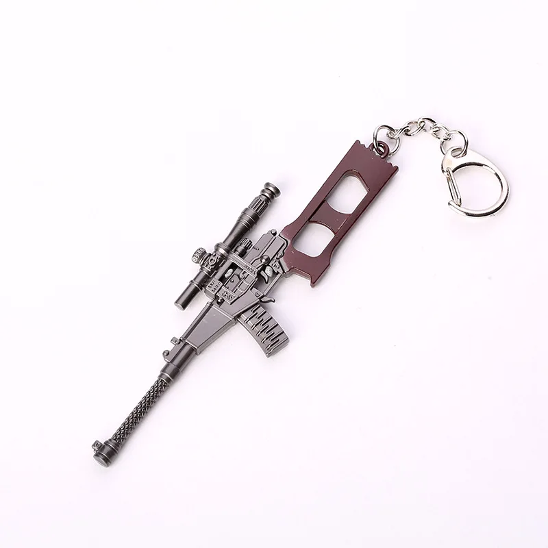Game PUBG Action Figures 98K AWM Playerunknown's Battlegrounds Props Alloy Armor Model Key Chain Chicken Dinner for Gift | Игрушки и