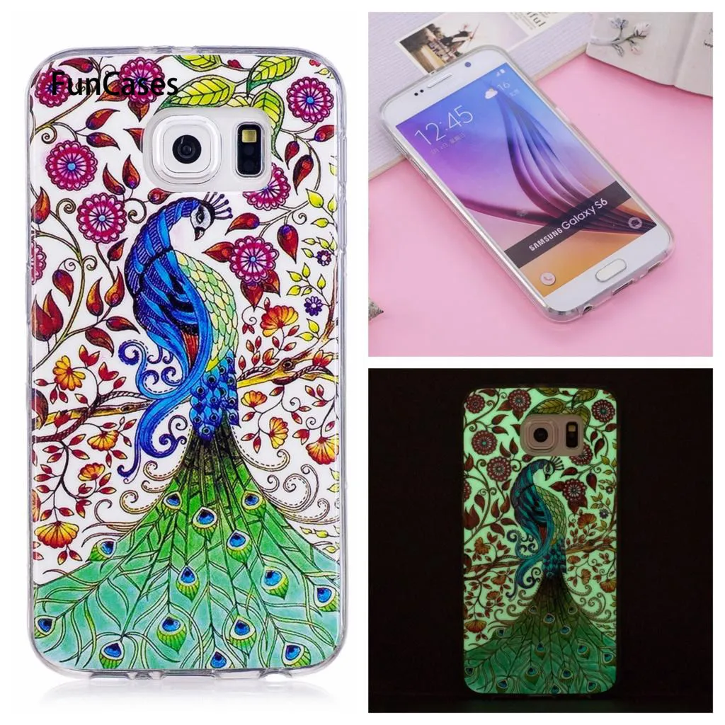Мягкий чехол для Samsung Galaxy S6 S 6 G920 G920W8 G920F G920FD Единорог собака световой Силиконовый