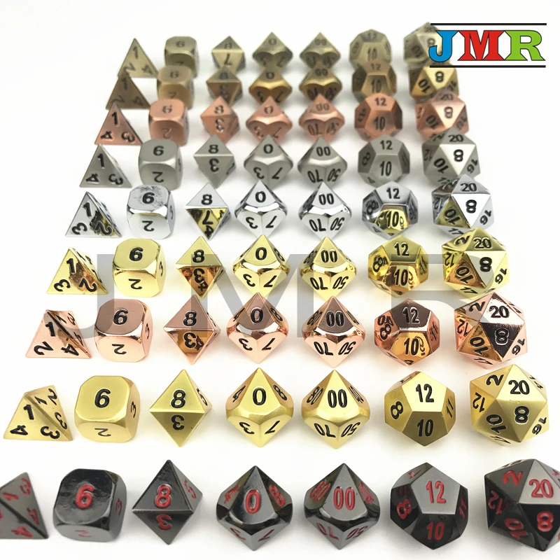 Легированные металлические игральные кости DnD наборы Dados для ролевых игр набор