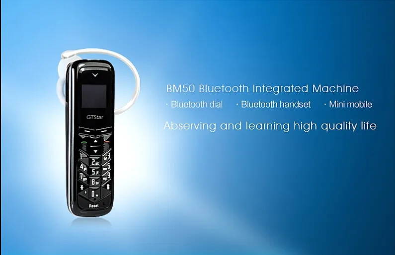 Fsmart BM50 bluetooth Dialer Мини Мобильный телефон 0,66 дюймов две sim-карты мобильный телефон маленькие наушники bluetooth telefone PK BM70