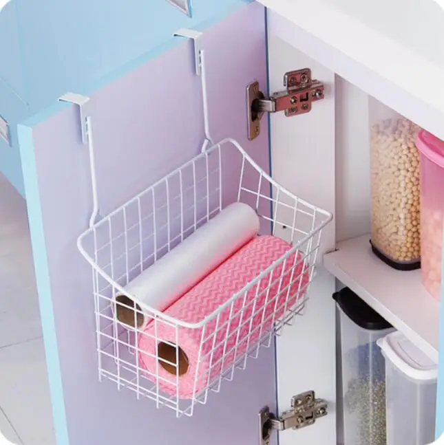 Железная подвесная корзина для дверей кухонного шкафа многофункциональная