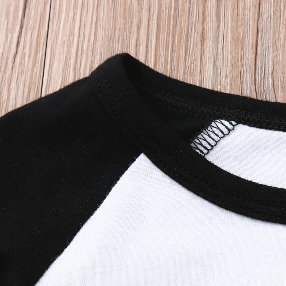 Летняя одежда для малыша мальчиков топы с надписями Лоскутная футболка + штаны