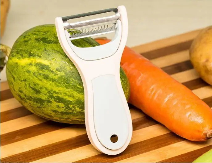 1 шт. 2 в нож для чистки и нарезки соломкой Овощечистка Двойной строгальный Терка