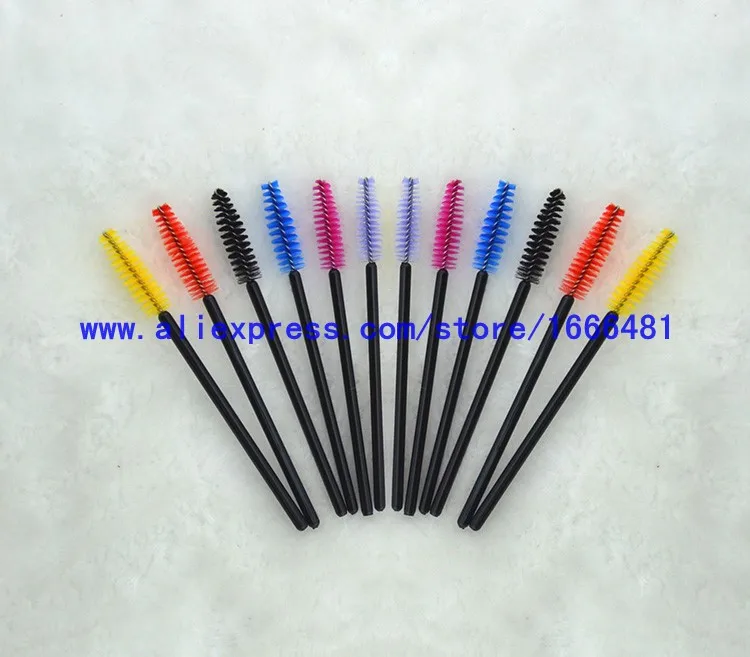 300 шт. одноразовые щеточки для ресниц из синтетического волокна разных цветов