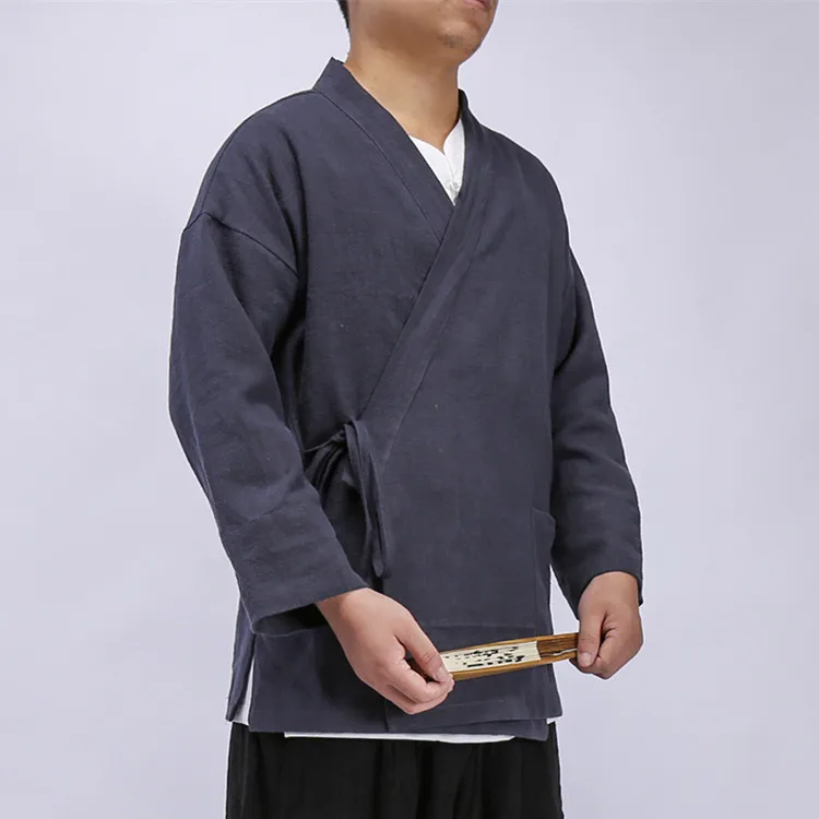 Helisopus традиционный китайский костюм династии Хань мужские рубашки кимоно в