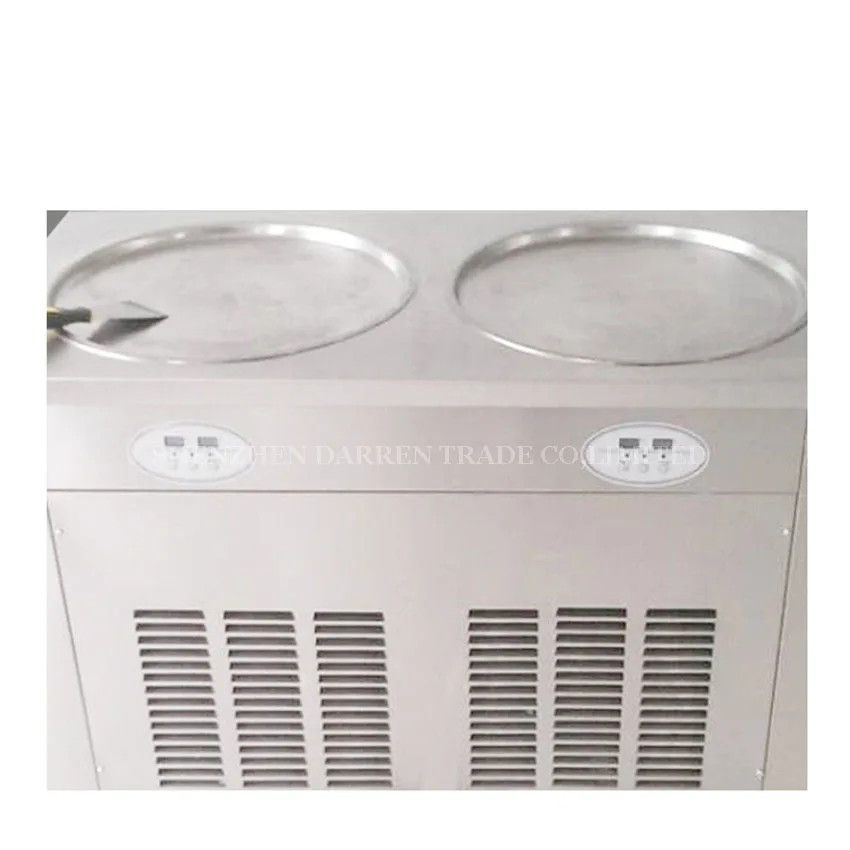 220 В 110 для приготовления мороженого коммерческая двойная Сковорода Из