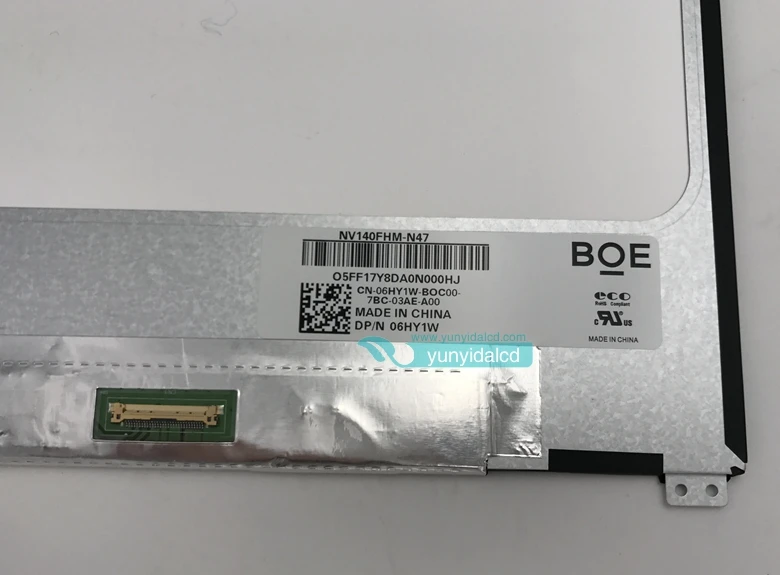 Ноутбук 14 0 &quotсветодиодный Дисплей ЖК-дисплей Экран NV140FHM-N47 NV140FHM N47 P/N 06HY1W 1920X1080 IPS