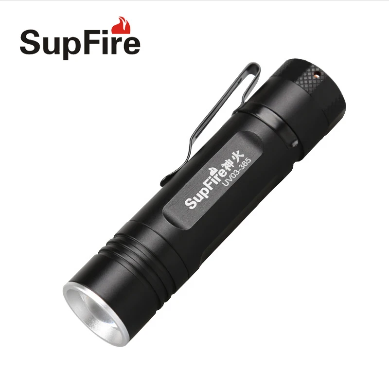 Оригинал Supfire S014 фонарик с флуоресцентным обнаружением UV03 водонепроницаемый 365nm