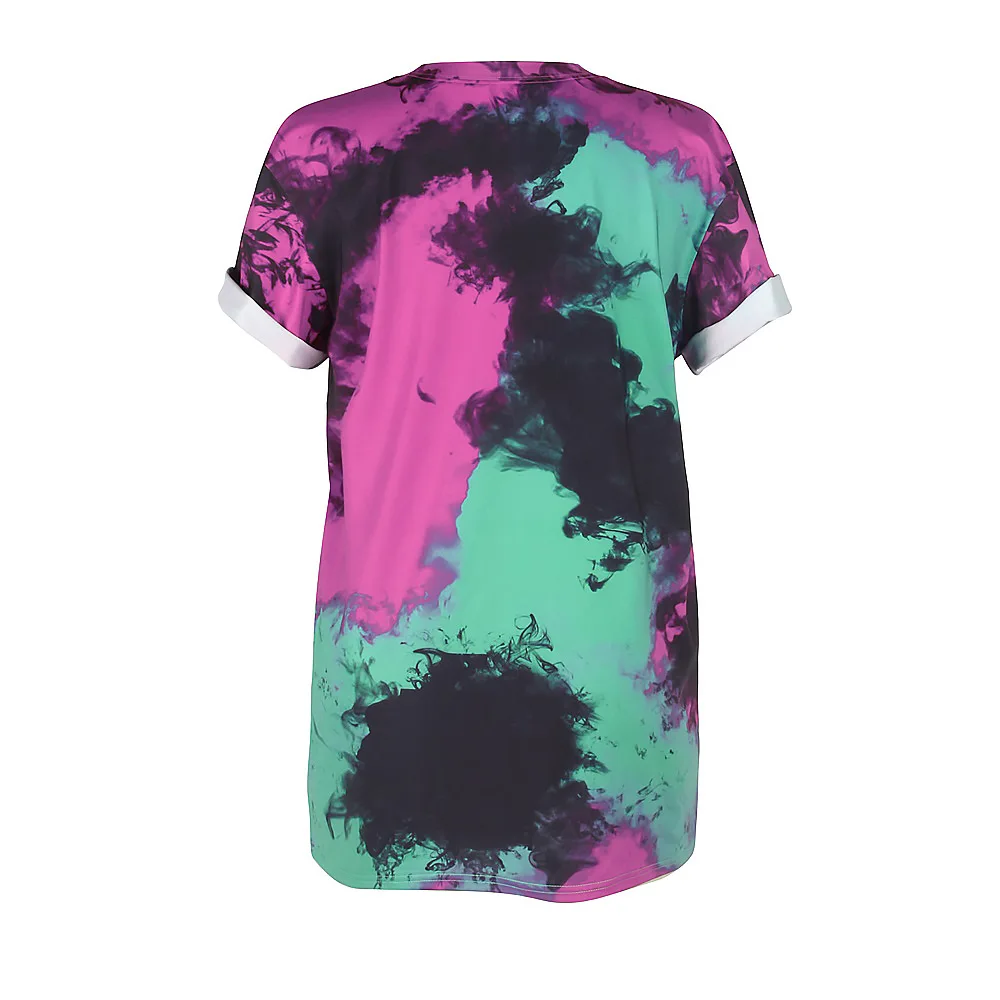 Новая летняя футболка в стиле панк с черепом Ouija Alien UFO с 3D принтом Tie Dye унисекс с коротким рукавом, свободная Мужская футболка, топы, майки, футболки, женские футболки