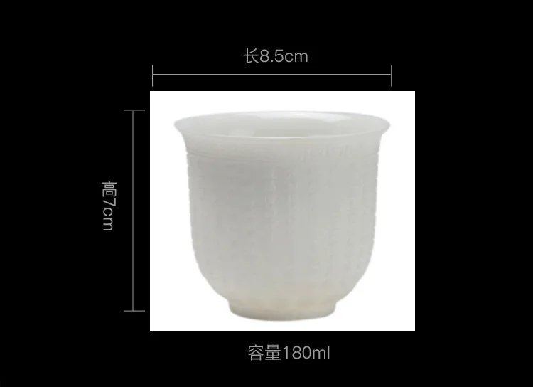 Высокое качество suet jade master cup белый фарфор Dehua керамическое сердце sutra Baifu чайный набор для дома