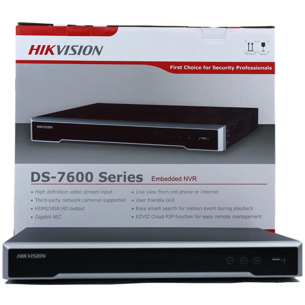 Фото Hikvision NVR DS-7608NI-K2/8 P DS-7616NI-K2/16 8/16 poe + DS-2CD2343G0-I и DS-2CD2043G0-I 4MP IP камера видеонаблюдения H265