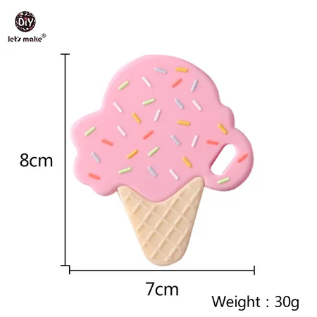 ice cream Let's Make Baby Teether 1 шт. грызун мультфильм животное пищевой силиконовый прорезыватель BPA бесплатно коала Прорезыватель зубов "медведь" для зубов крошечный стержень - Цвет: ice cream