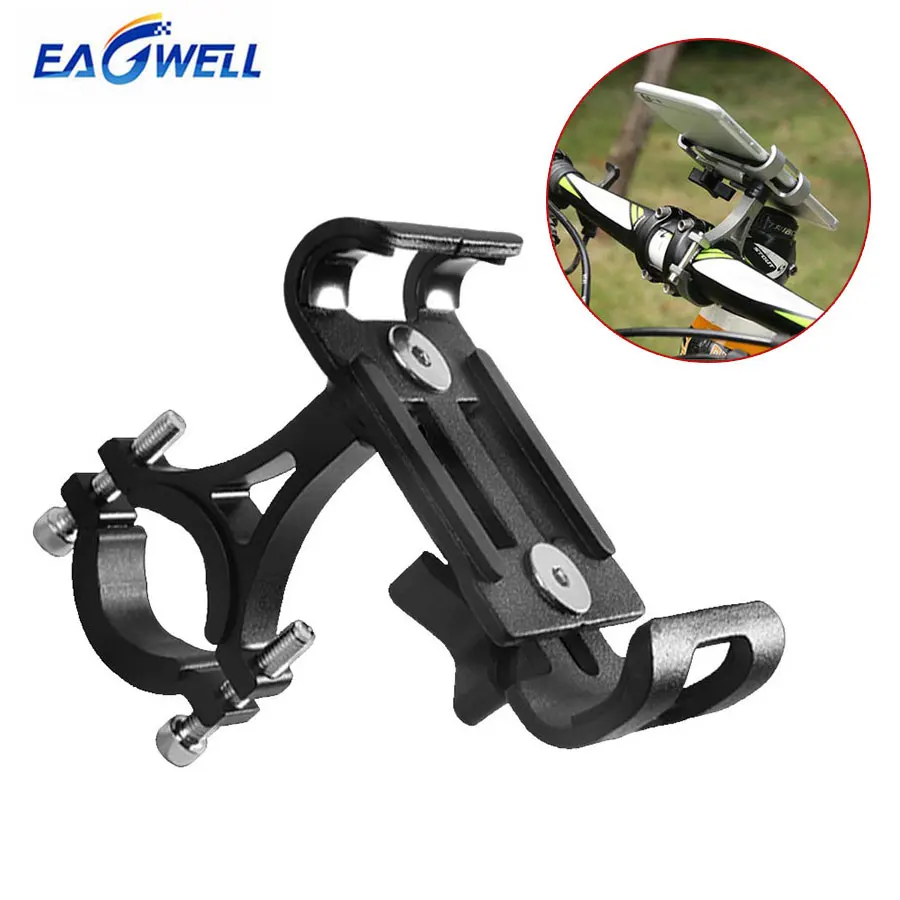 

360 Rotating Bicycle Motorcycle Phone Holder Stand Bike Handlebar Clip Alloy Bracket Holder Universal for 4-6.5 inch Smartphone