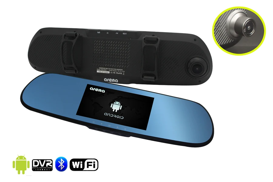 Новый 5 дюймов Android Зеркало заднего вида автомобиля GPS навигации Full HD 1080 P