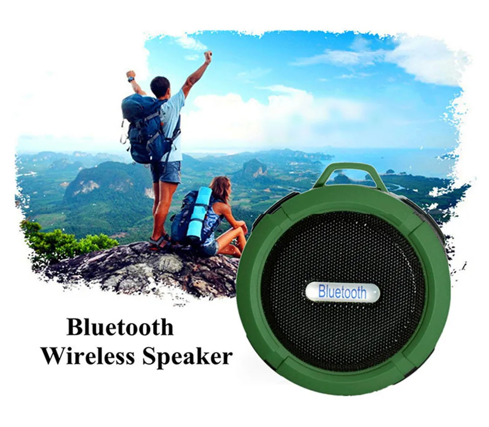 Портативный динамик Bluetooth для улицы, беспроводной музыкальный динамик, сабвуфер, спортивный стерео звук, мини-динамик, Bluetooth, портативный бас