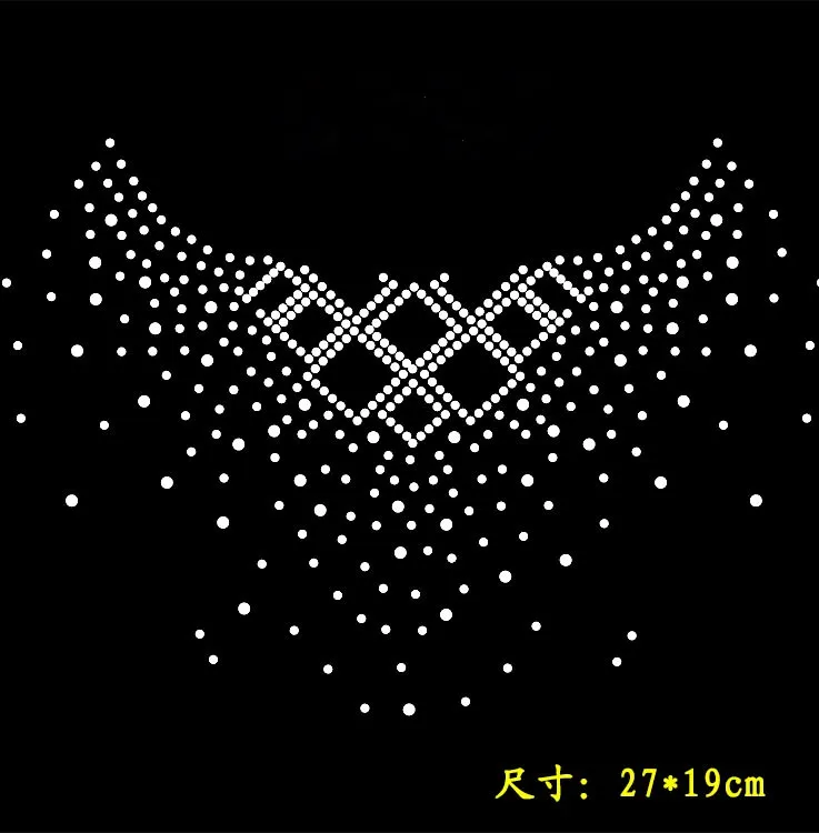 10 шт./лот дизайн горловины горячей фиксации мотив горного хрусталя переводной