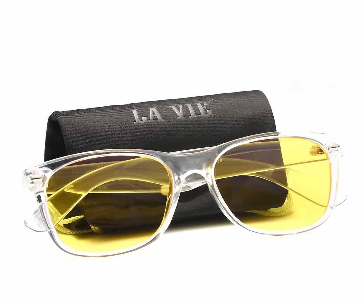 Transparent Бренд La Vie, анти-голубые лучи, компьютерные очки, игровые очки,, радиационные, устойчивые очки, Ретро стиль, очки для вождения - Цвет оправы: Transparent